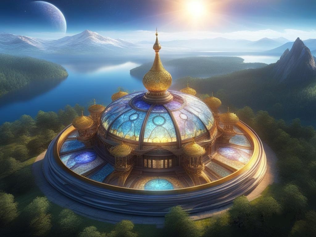 The Grand Cosmic Temple Of Light Vision